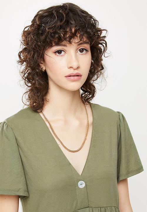 MANGO - T-shirt thalia - green 