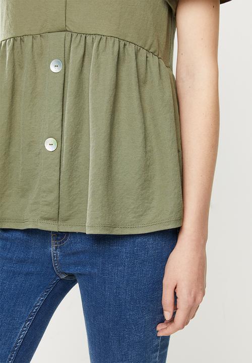 MANGO - T-shirt thalia - green 