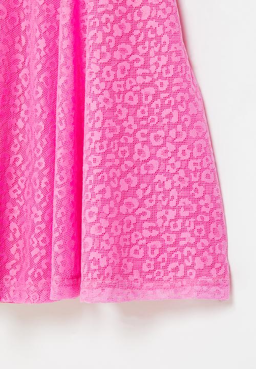 GUESS - Jacquard net sleeveless dress - pink