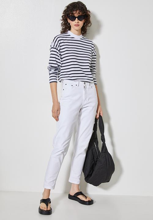 Superbalist - Easy fit striped tee - black & white