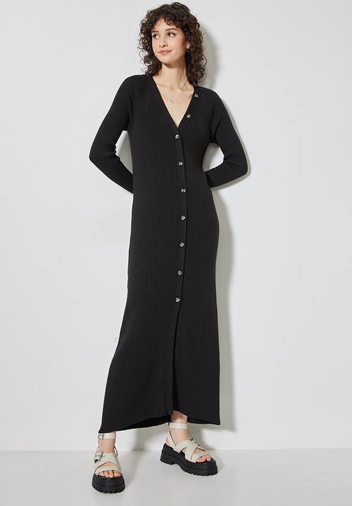 Superbalist - Organic cotton maxi cardi dress - black