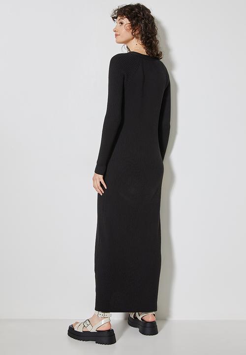 Superbalist - Organic cotton maxi cardi dress - black