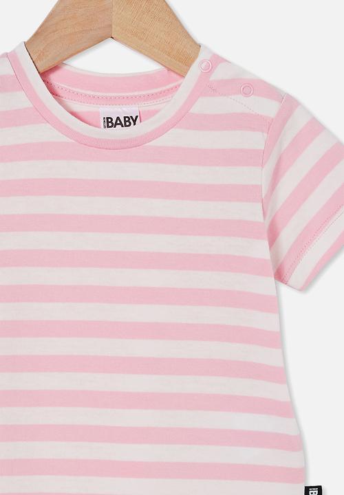 Cotton On - Jamie short sleeve tee - cali pink/vanilla