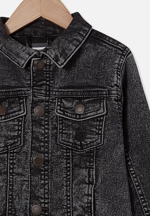 Cotton On - Relaxed denim jacket - cottesloe washed black