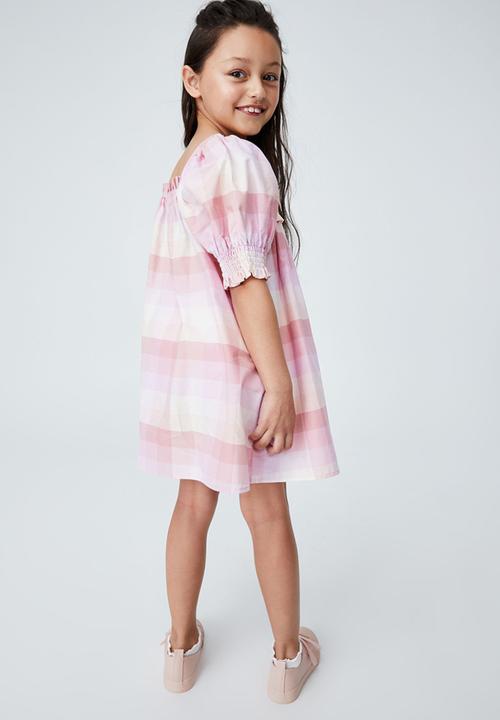 Cotton On - Lana short sleeve dress - melon check