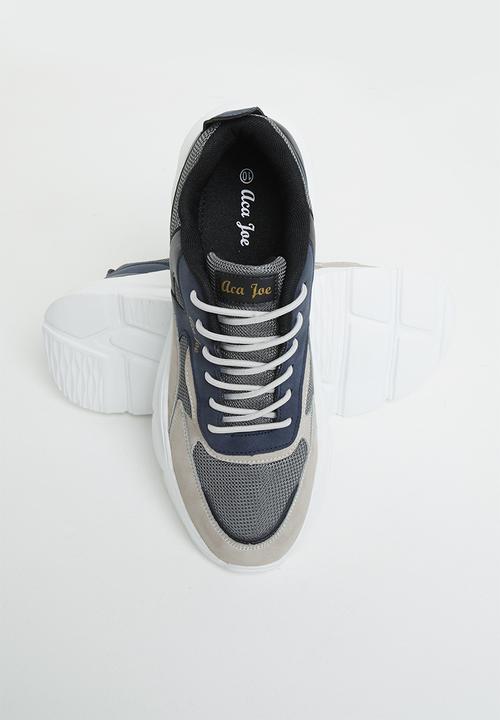 Aca Joe - Mens core sneaker - grey & navy 