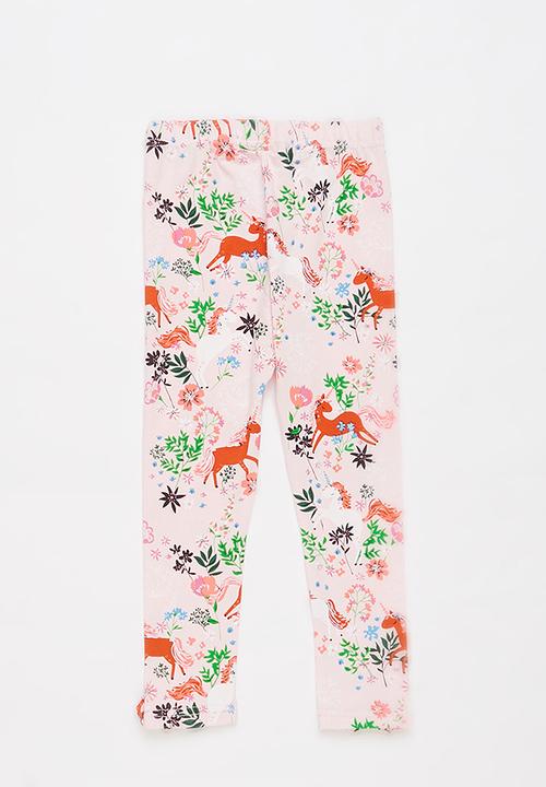 Pop Candy - Girls unicorn floral legging - pink