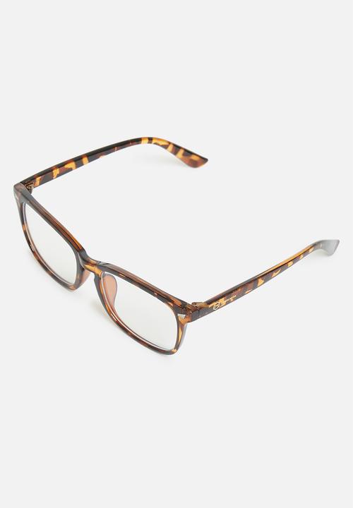 Sophie Moda - Glasses: anti-blue light classic colourful fashion - brown 