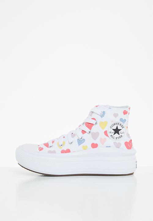 Converse - Chuck taylor all star move hi - white/white/pink salt