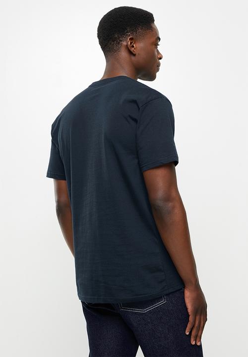 Vans - Left chest logo tee - navy & white