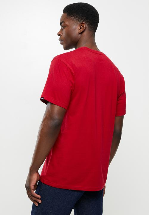 Vans - Left chest logo plus short sleeve tee - red