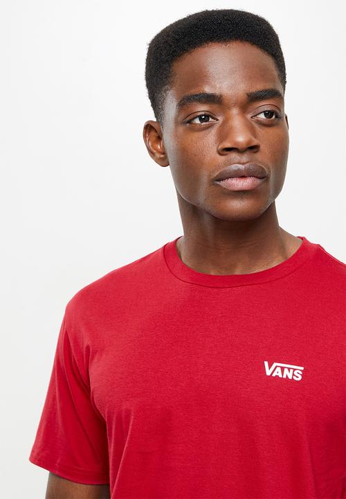 Vans - Left chest logo plus short sleeve tee - red