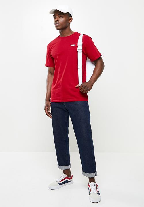 Vans - Left chest logo plus short sleeve tee - red