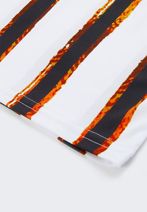 Rebel Republic - Stripe sports tee - white