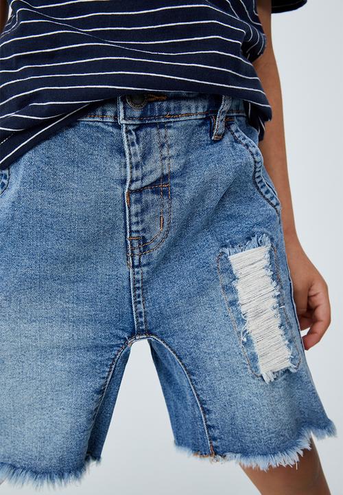 Cotton On - Straight fit short -  mid blue