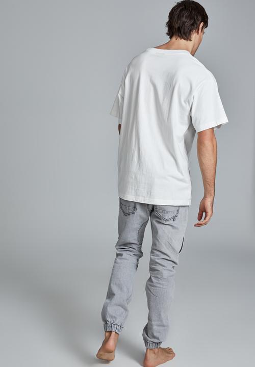 Cotton On - Slim denim jogger (moto) - grey