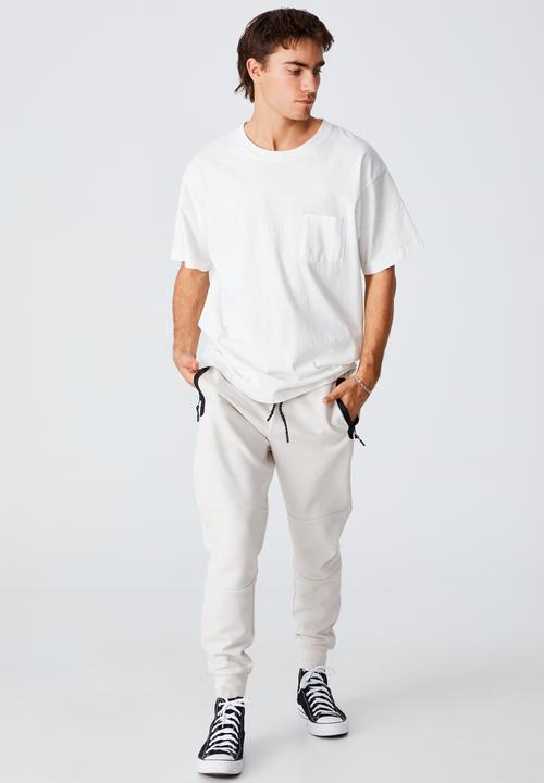 Cotton On - Tech track pant - stone