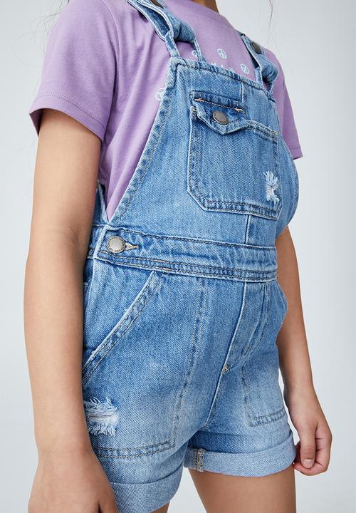 Cotton On - Ginnie slouch shortall - blue 