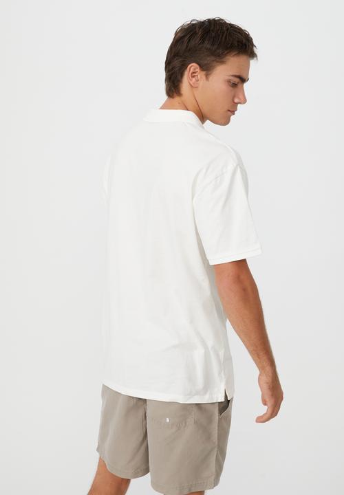 Cotton On - Oversized washed polo - vintage white
