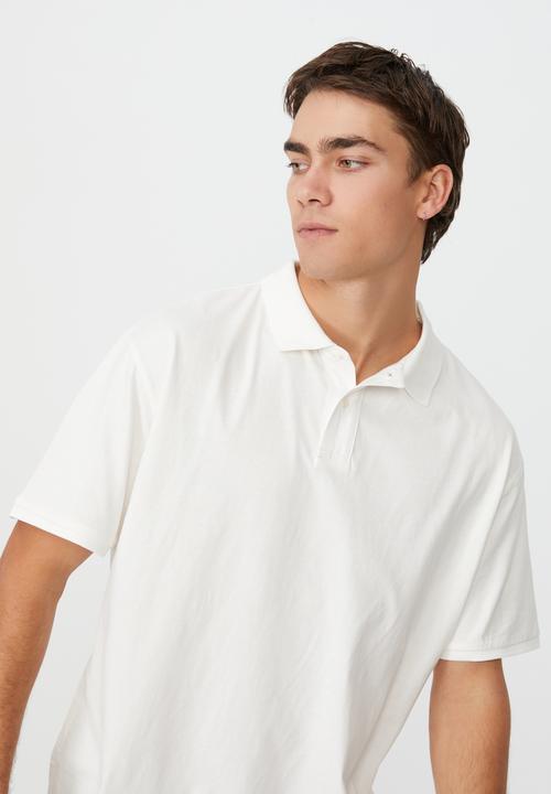 Cotton On - Oversized washed polo - vintage white