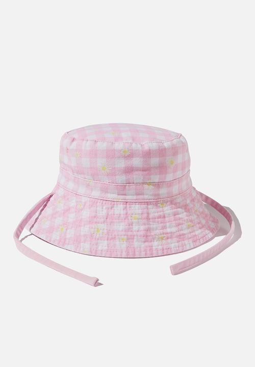 Cotton On - Reversible bucket hat - pink
