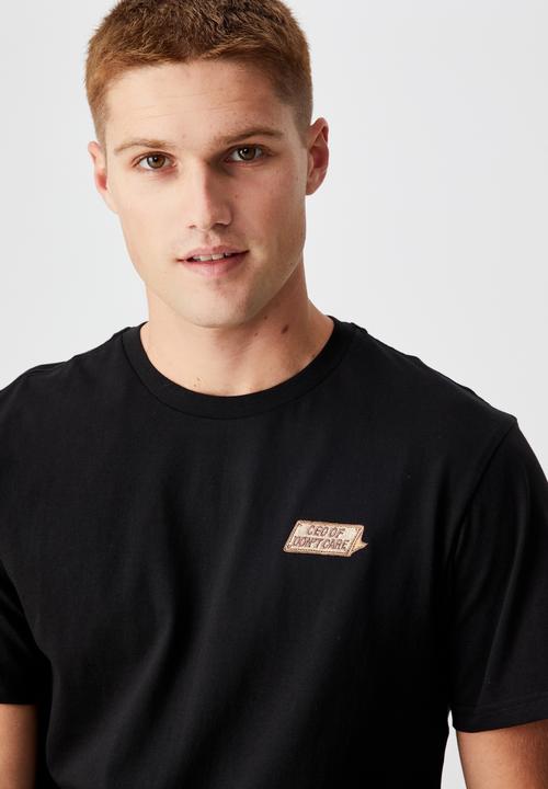 Cotton On - Tbar art T-shirt - black
