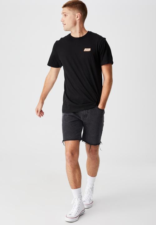 Cotton On - Tbar art T-shirt - black