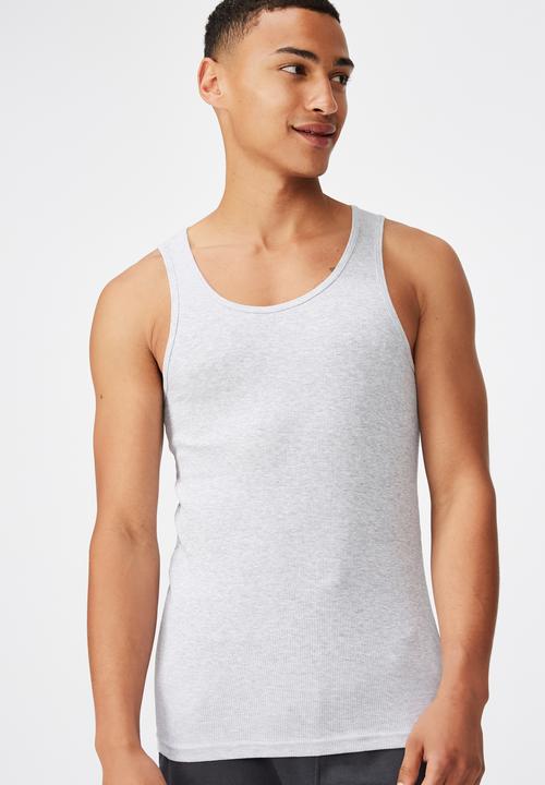 Cotton On - Ribbed tank - light grey