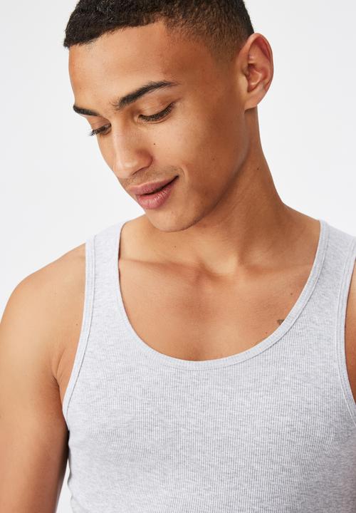 Cotton On - Ribbed tank - light grey