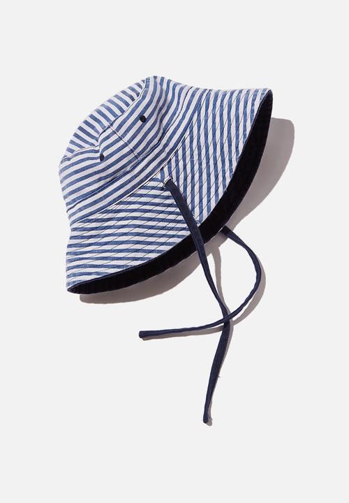 Cotton On - Reversible bucket hat - blue