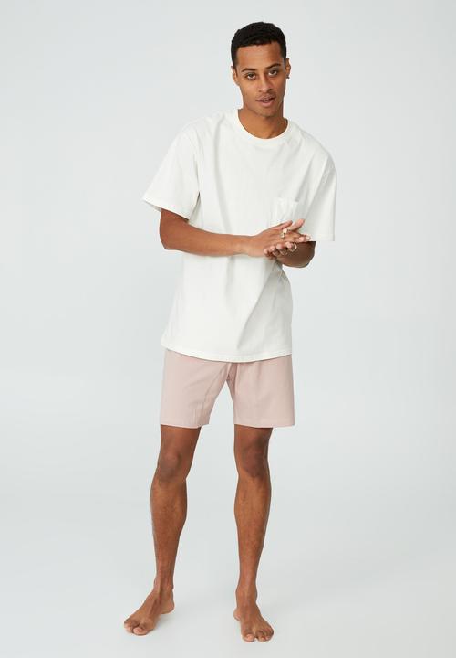 Cotton On - Organic jersey sleep short - dirty pink