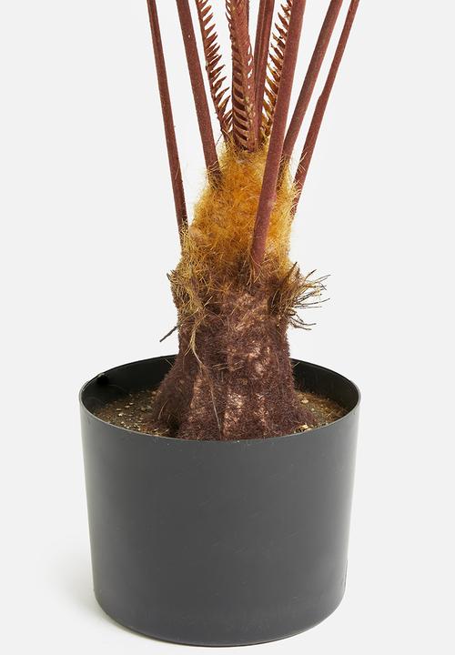 Silk By Design - Sword fern artificial plant - black