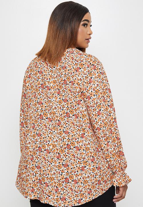 edit Plus - Piecrust peasant blouse - rust