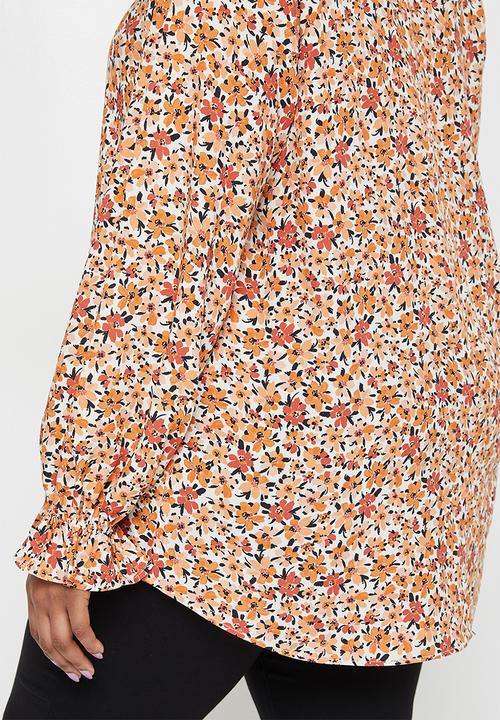 edit Plus - Piecrust peasant blouse - rust