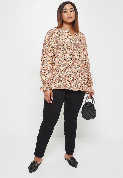 edit Plus - Piecrust peasant blouse - rust