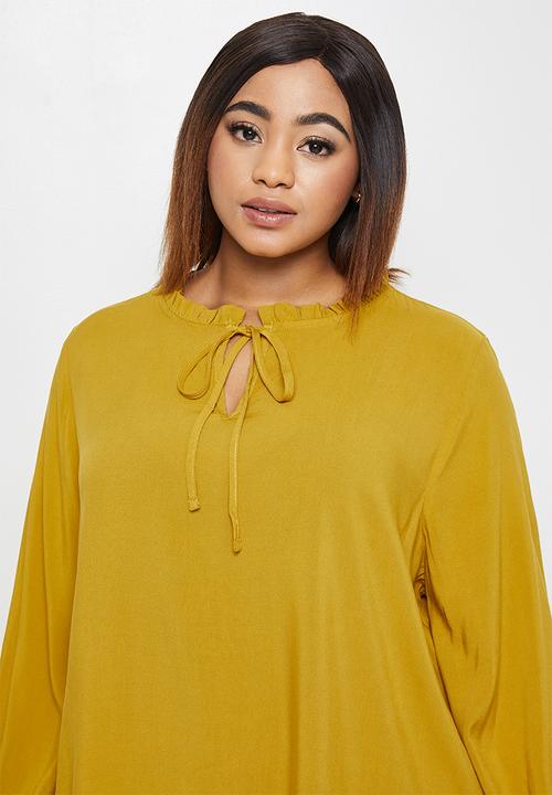 edit Plus - Piecrust peasant blouse - citrouse