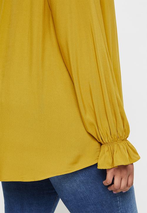 edit Plus - Piecrust peasant blouse - citrouse