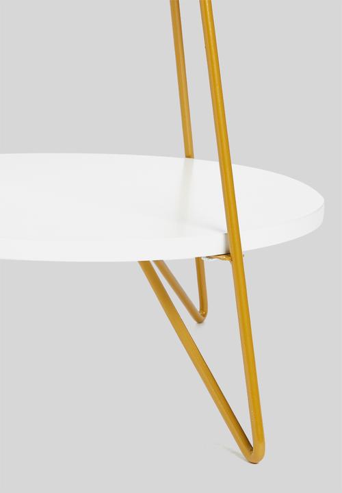 Fine Living - Capital 2 tier side table - white 