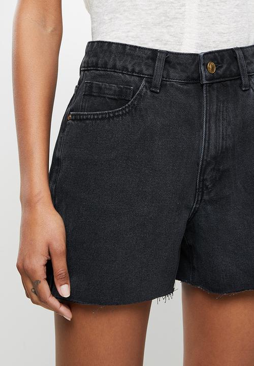 Jacqueline de Yong - Bruno life destr shorts mix denim - black denim