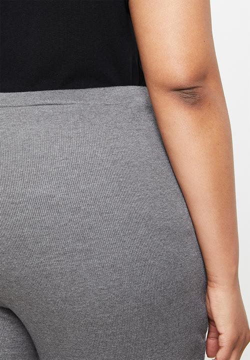 Blake - Rib flare leg trouser - charcoal