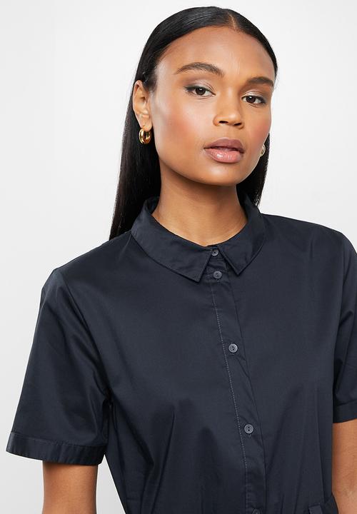 Jacqueline de Yong - Millie life short sleeve dress - sky captain