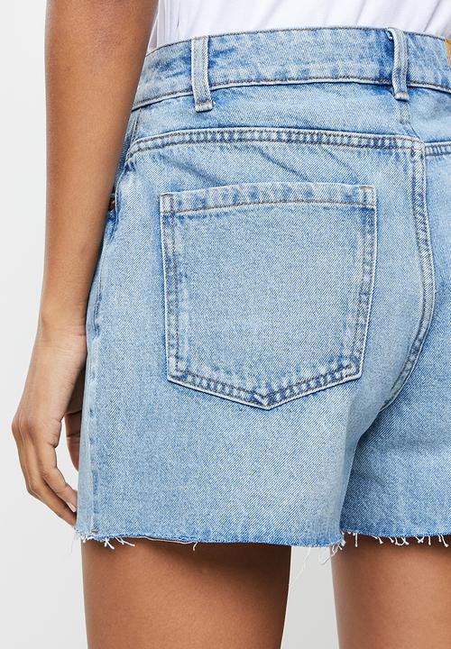 Jacqueline de Yong - Bruno life destr shorts mix denim - light blue denim