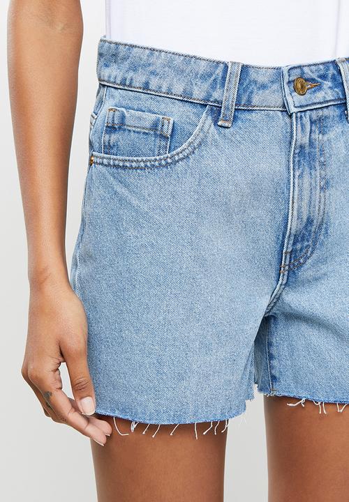 Jacqueline de Yong - Bruno life destr shorts mix denim - light blue denim