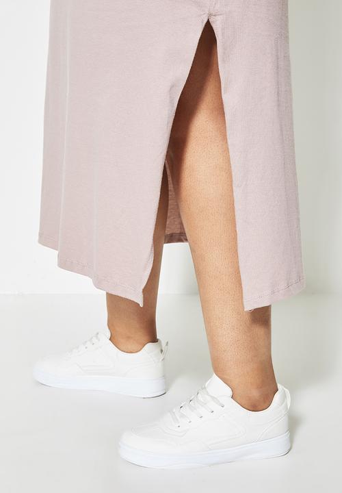 Superbalist - Shoulder pad column dress - bark