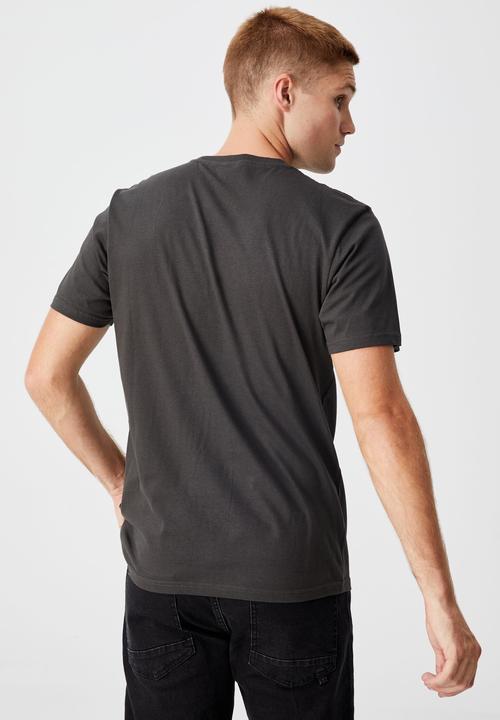 Cotton On - Tbar text t-shirt - washed black