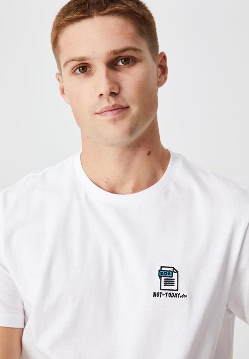 Cotton On - Tbar art t-shirt - white