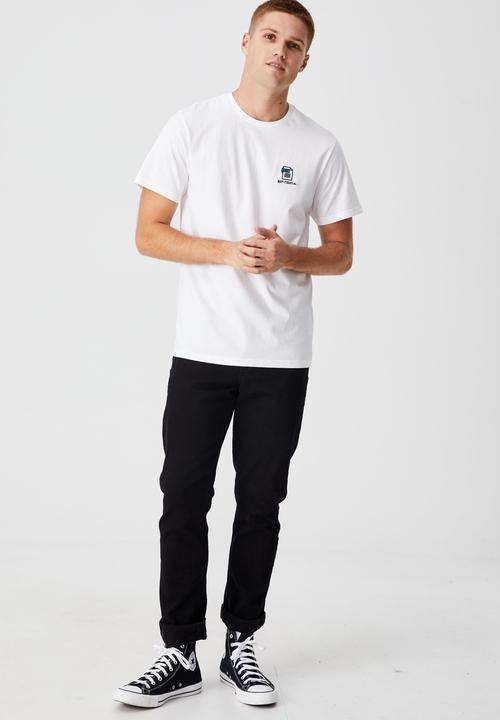 Cotton On - Tbar art t-shirt - white