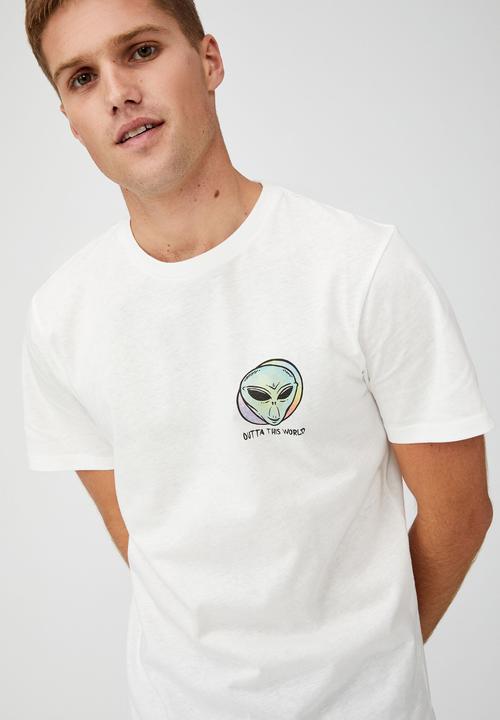Cotton On - Tbar art t-shirt - white