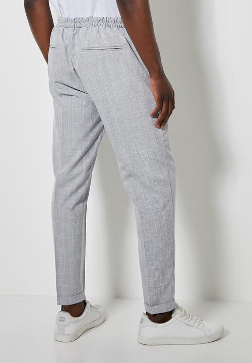 Superbalist - Fashion elastic waistband tapered trouser - grey