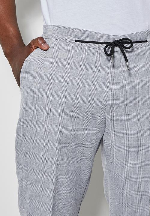 Superbalist - Fashion elastic waistband tapered trouser - grey